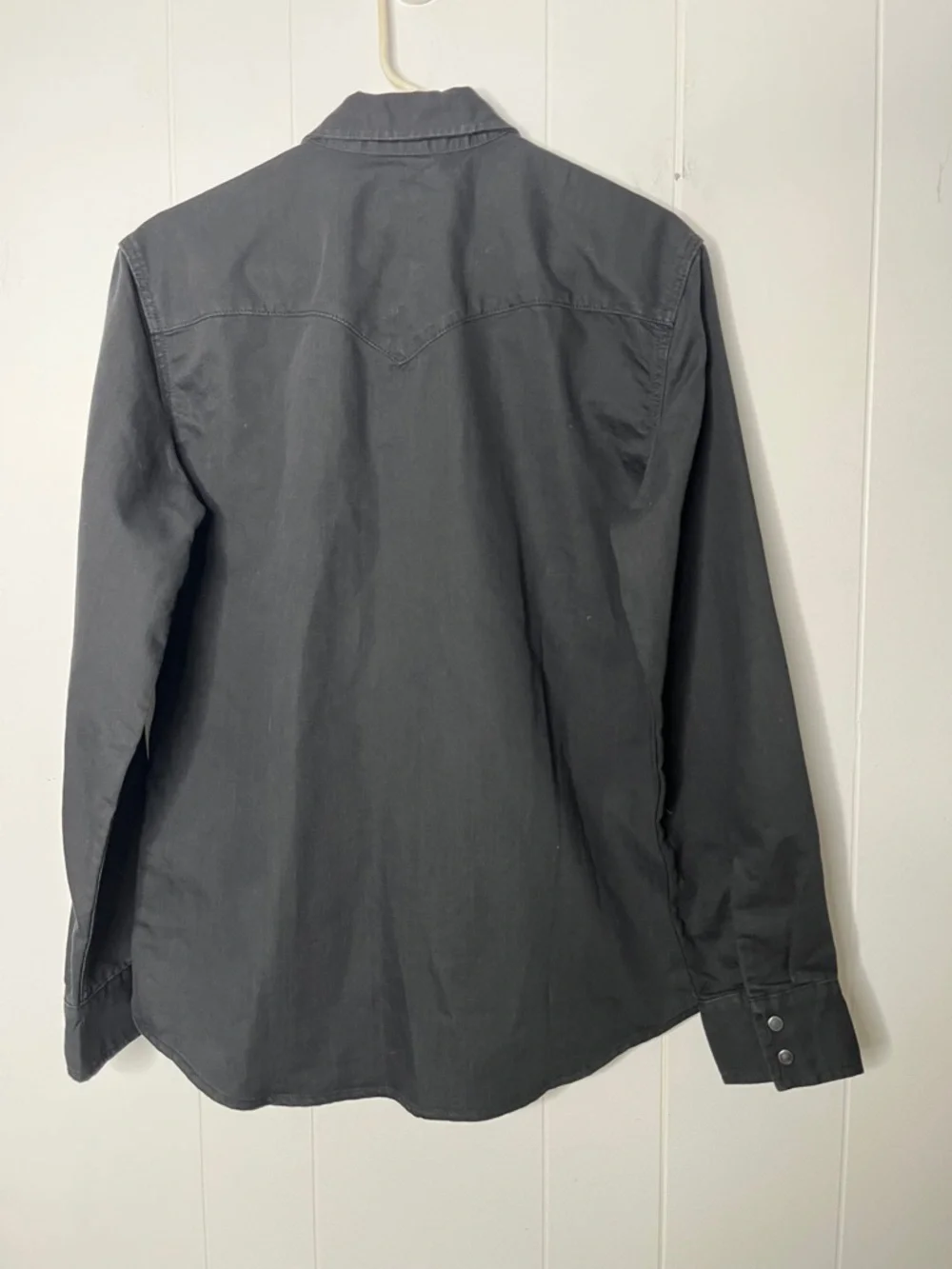 Levi's Black Men's Western Shirt Black Pearl Snap Size M
